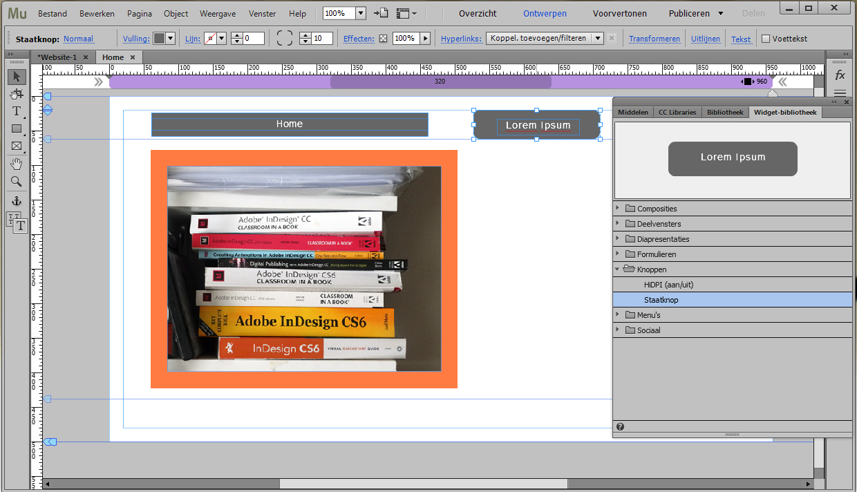 Werken met Adobe Muse